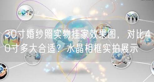 30寸婚纱照实物挂家效果图，对比40寸多大合适？水晶相框实拍展示