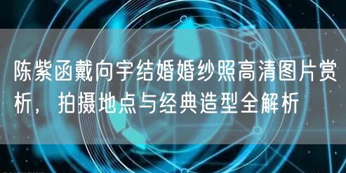 陈紫函戴向宇结婚婚纱照高清图片赏析，拍摄地点与经典造型全解析