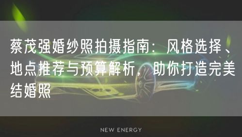 蔡茂强婚纱照拍摄指南：风格选择、地点推荐与预算解析，助你打造完美结婚照