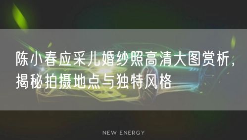 陈小春应采儿婚纱照高清大图赏析，揭秘拍摄地点与独特风格