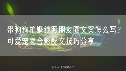 带狗狗拍婚纱照朋友圈文案怎么写?可爱宠物合影配文技巧分享