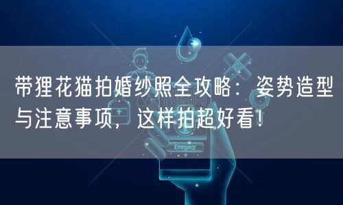 带狸花猫拍婚纱照全攻略：姿势造型与注意事项，这样拍超好看！